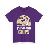 Phish And Chips Hacking Humor T-Shirt - Purple