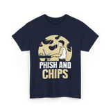 Phish And Chips Hacking Humor T-Shirt - Navy