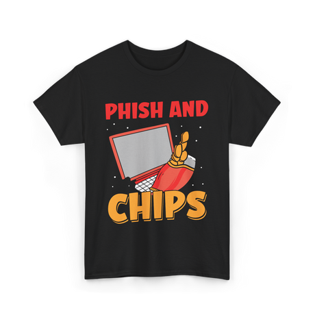 Phish And Chips Hacking T-Shirt - Black