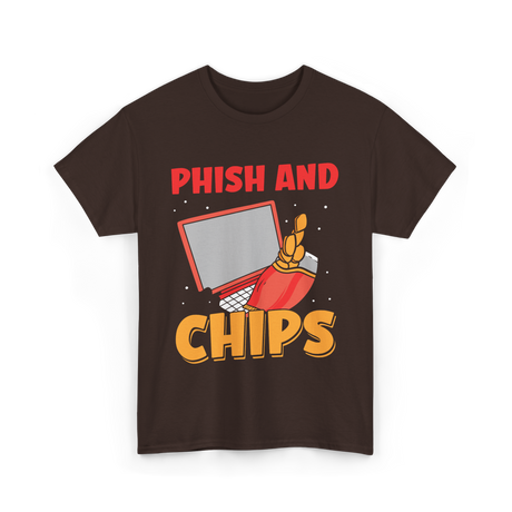 Phish And Chips Hacking T-Shirt - Dark Chocolate