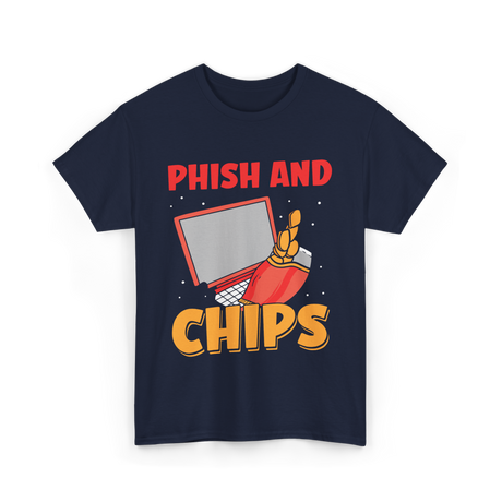 Phish And Chips Hacking T-Shirt - Navy