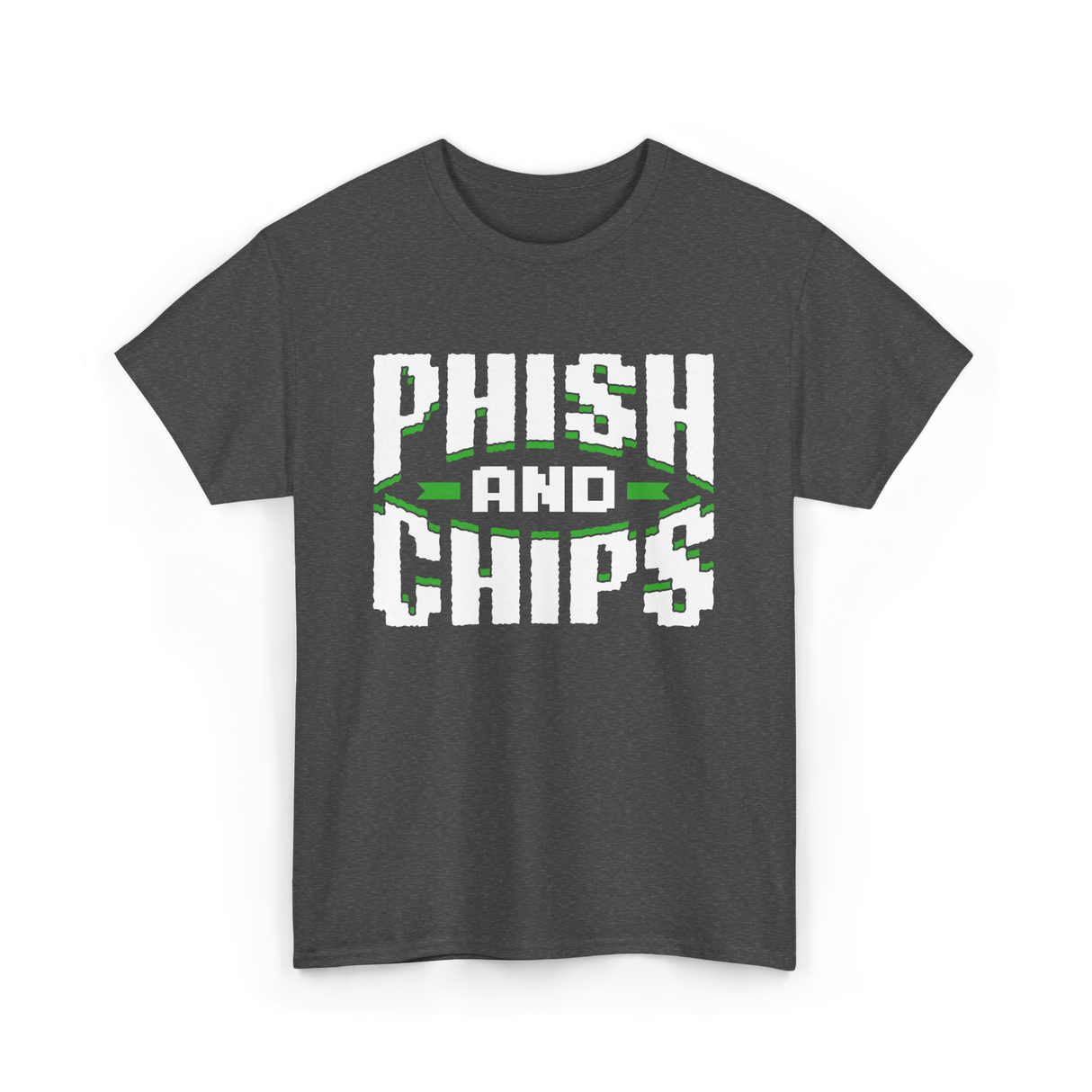 Phish and Chips Hacking T-Shirt - Dark Heather