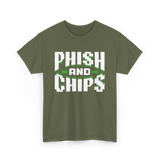 Phish and Chips Hacking T-Shirt - Military Green