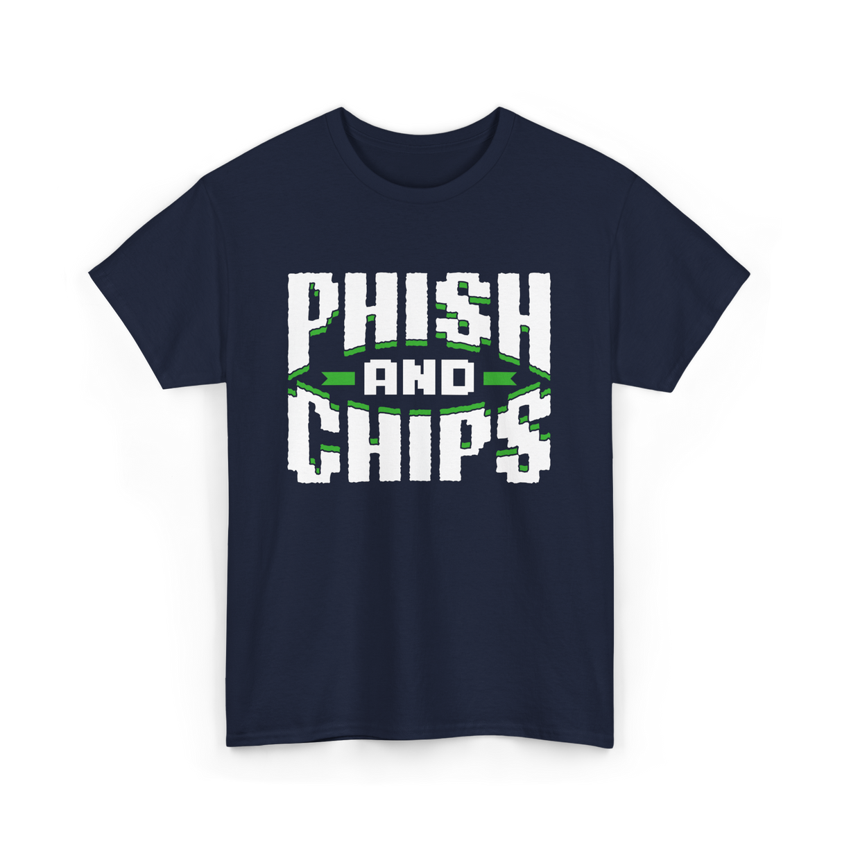 Phish and Chips Hacking T-Shirt - Navy