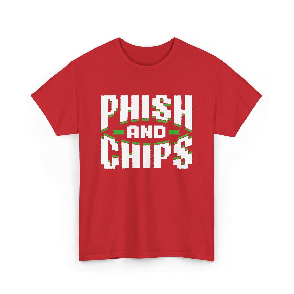 Phish and Chips Hacking T-Shirt - Red