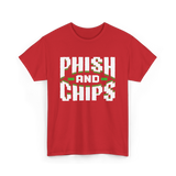 Phish and Chips Hacking T-Shirt - Red