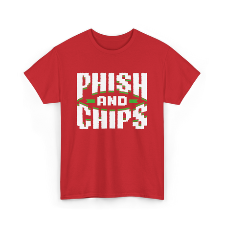 Phish and Chips Hacking T-Shirt - Red