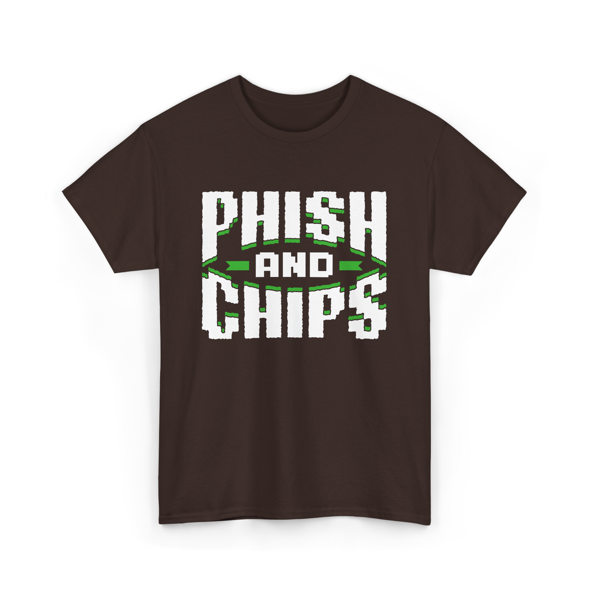 Phish and Chips Hacking T-Shirt - Dark Chocolate