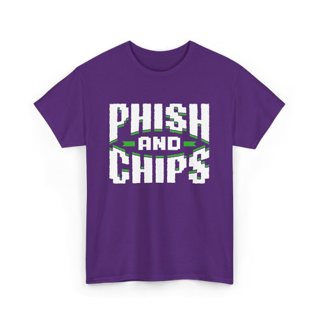 Phish and Chips Hacking T-Shirt - Purple