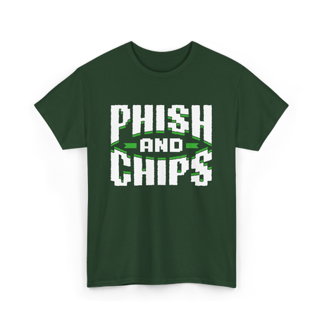 Phish and Chips Hacking T-Shirt - Forest Green