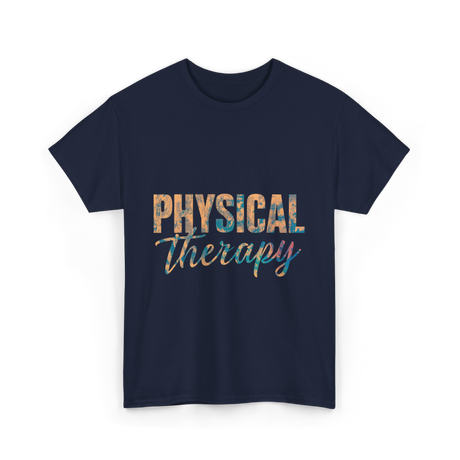 Physical Therapy Healing Wellness T-Shirt - Navy