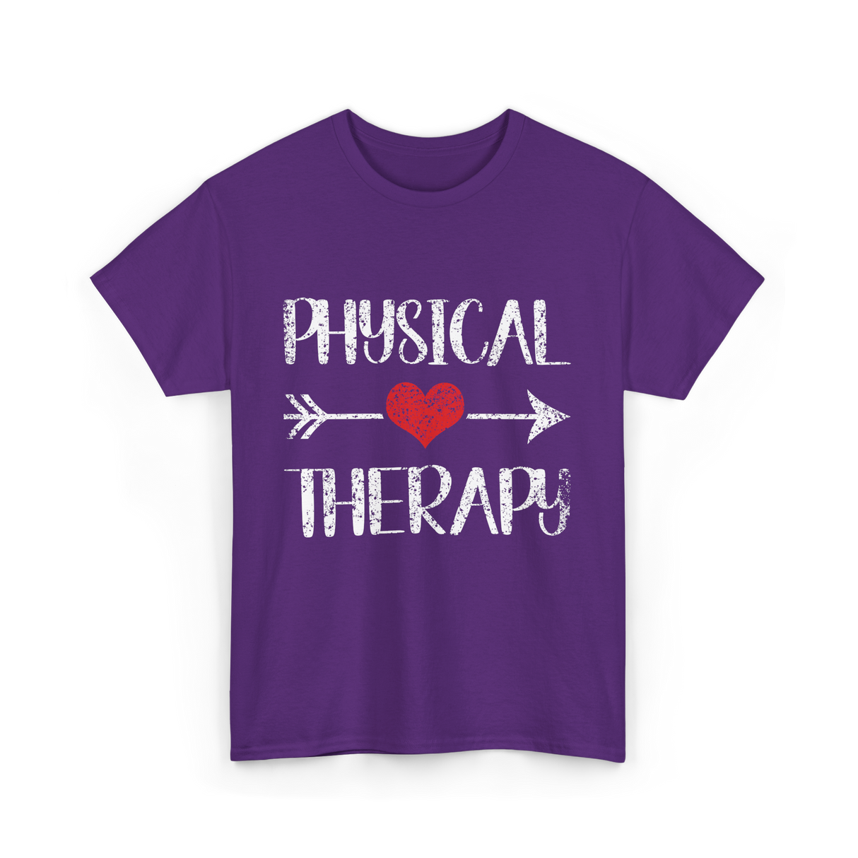 Physical Therapy Heart Therapy T-Shirt - Purple