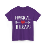 Physical Therapy Heart Therapy T-Shirt - Purple