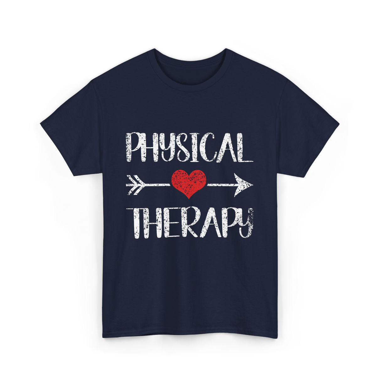 Physical Therapy Heart Therapy T-Shirt - Navy