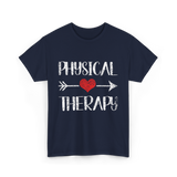 Physical Therapy Heart Therapy T-Shirt - Navy