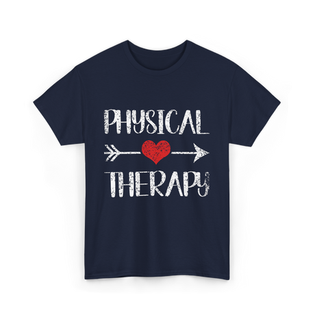 Physical Therapy Heart Therapy T-Shirt - Navy