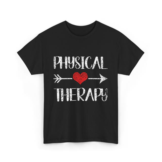 Physical Therapy Heart Therapy T-Shirt - Black