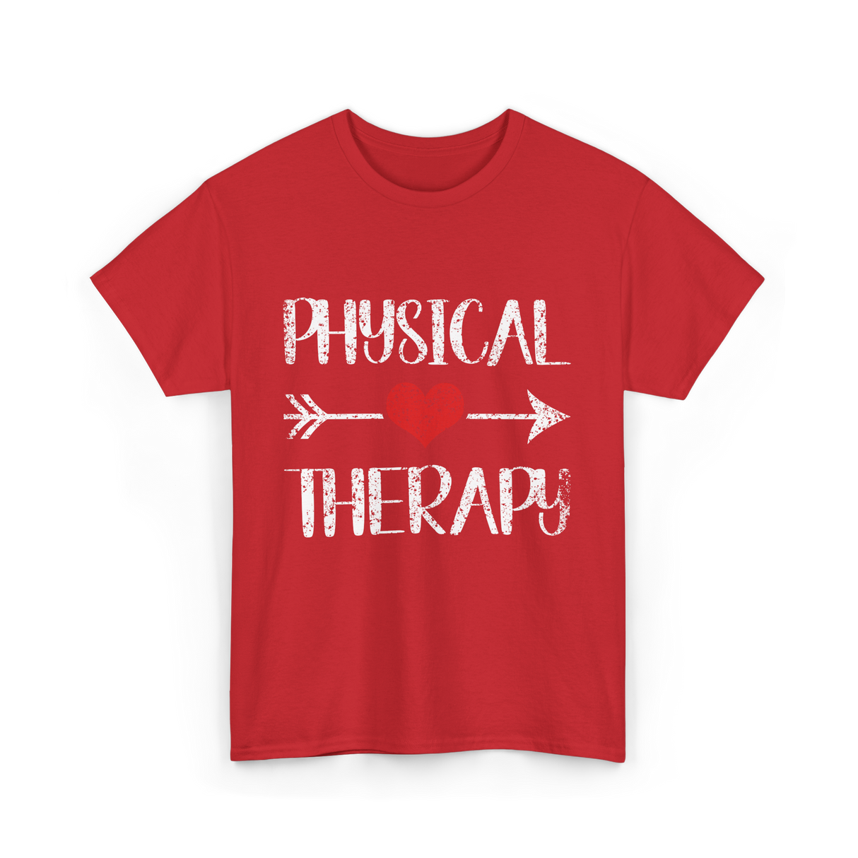 Physical Therapy Heart Therapy T-Shirt - Red