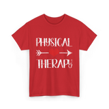 Physical Therapy Heart Therapy T-Shirt - Red