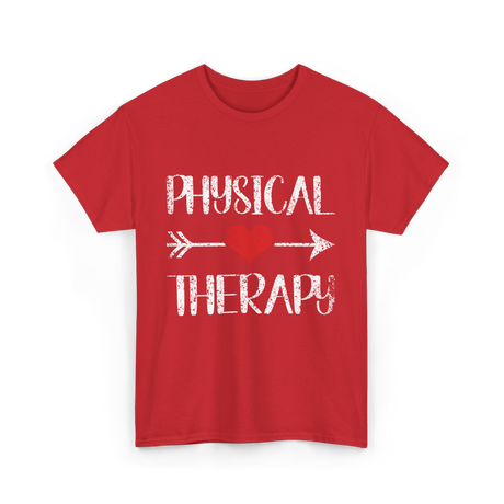 Physical Therapy Heart Therapy T-Shirt - Red