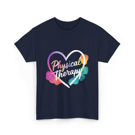 Physical Therapy Heart Therapy T-Shirt - Navy