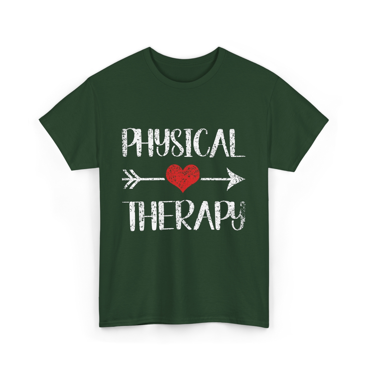 Physical Therapy Heart Therapy T-Shirt - Forest Green