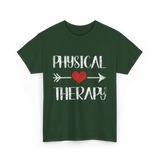 Physical Therapy Heart Therapy T-Shirt - Forest Green