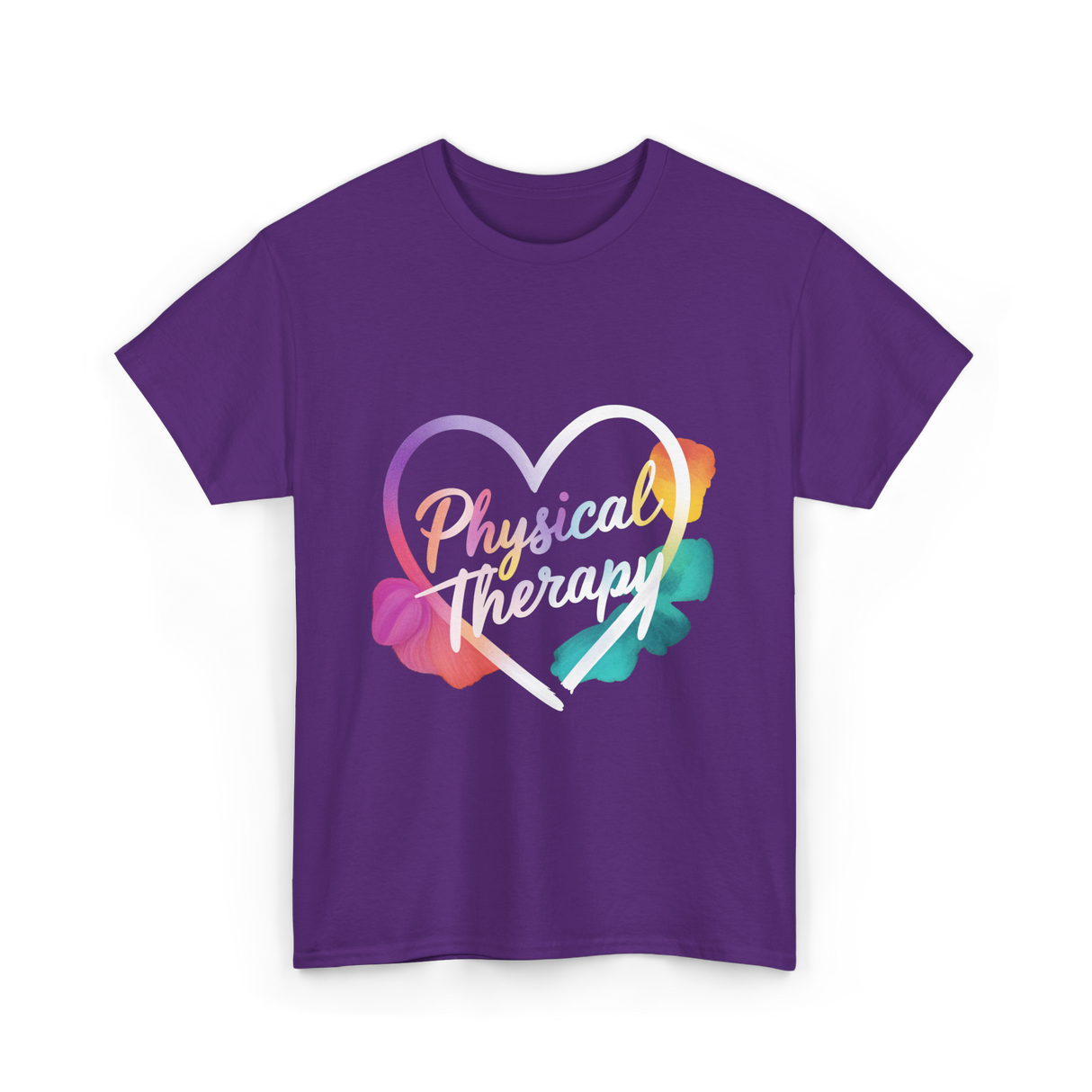 Physical Therapy Heart Therapy T-Shirt - Purple