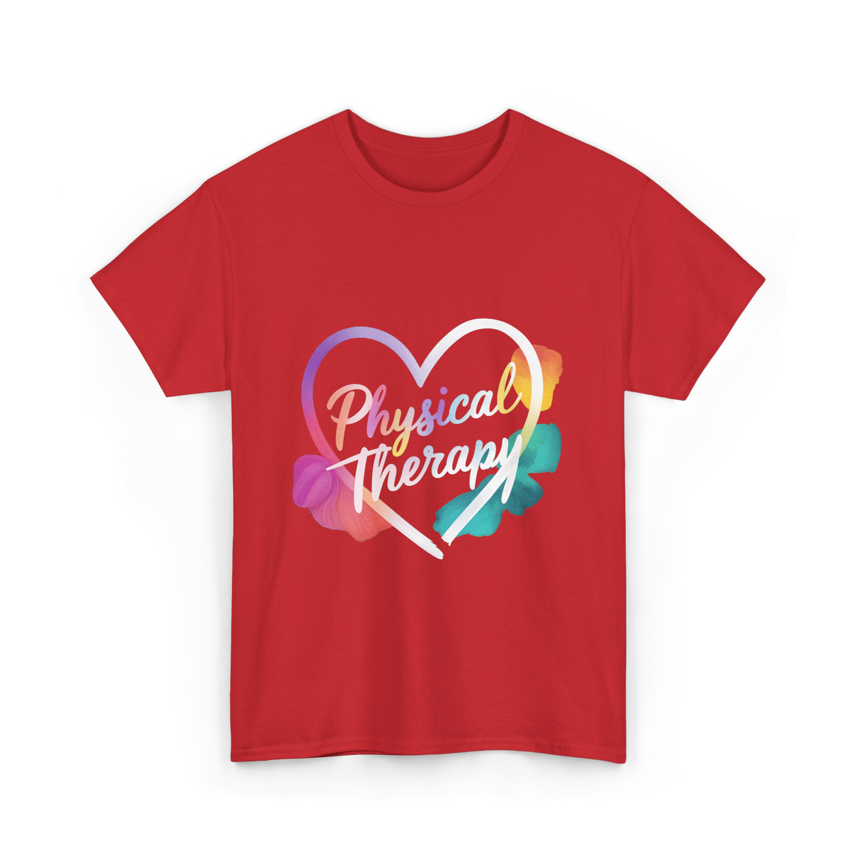 Physical Therapy Heart Therapy T-Shirt - Red