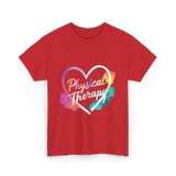 Physical Therapy Heart Therapy T-Shirt - Red