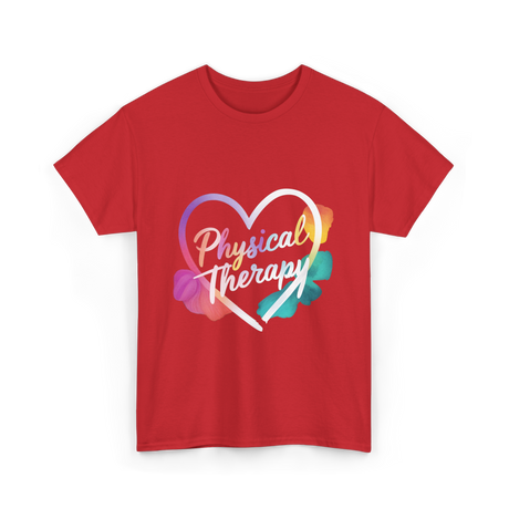 Physical Therapy Heart Therapy T-Shirt - Red