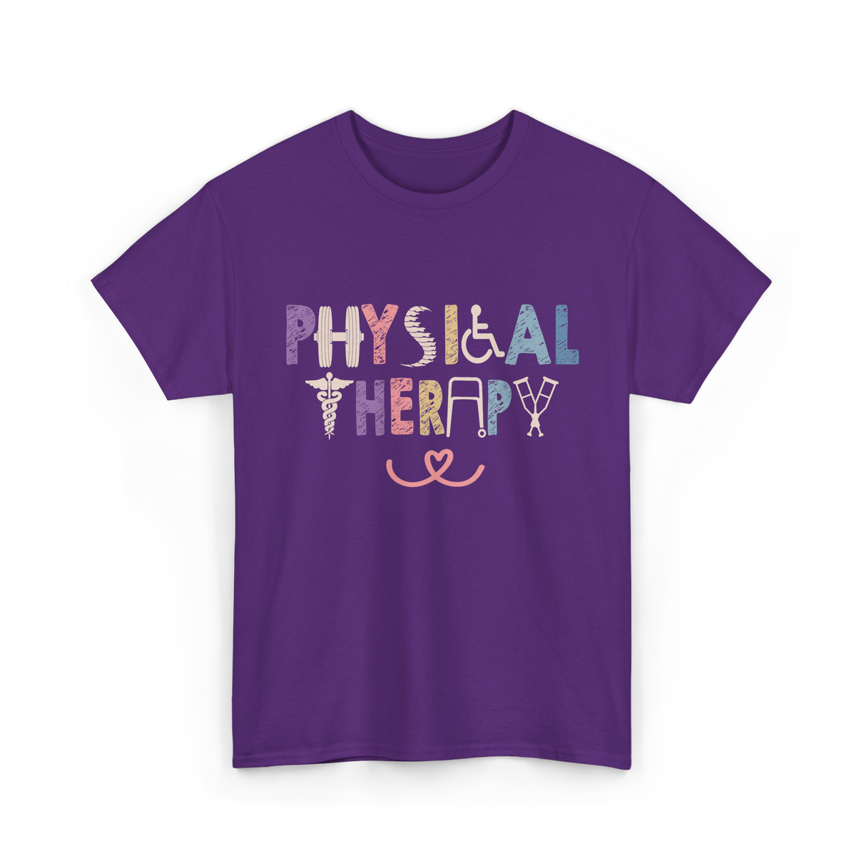 Physical Therapy Job Physical Therapist T-Shirt - Purple