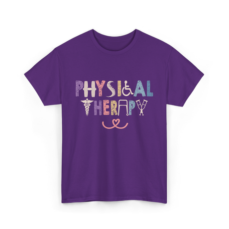 Physical Therapy Job Physical Therapist T-Shirt - Purple