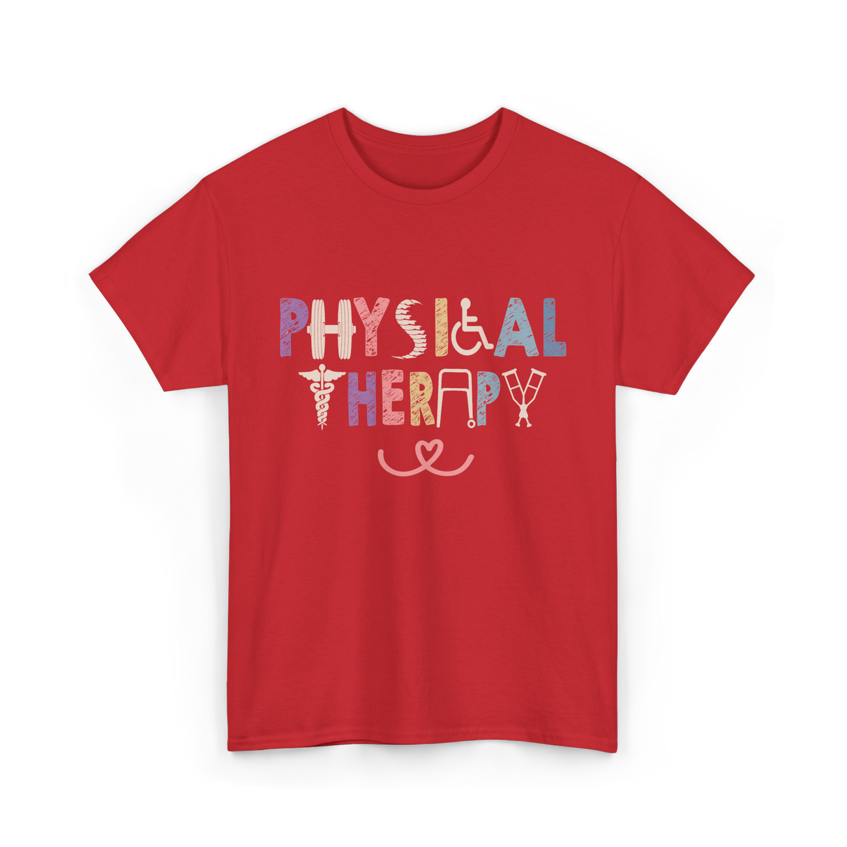 Physical Therapy Job Physical Therapist T-Shirt - Red