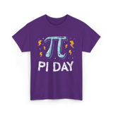 Pi Day Mathematics Math Teacher T-Shirt - Purple