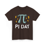 Pi Day Mathematics Math Teacher T-Shirt - Dark Chocolate