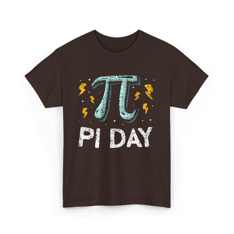 Pi Day Mathematics Math Teacher T-Shirt - Dark Chocolate