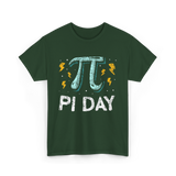 Pi Day Mathematics Math Teacher T-Shirt - Forest Green