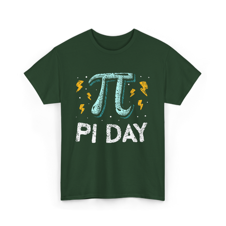 Pi Day Mathematics Math Teacher T-Shirt - Forest Green