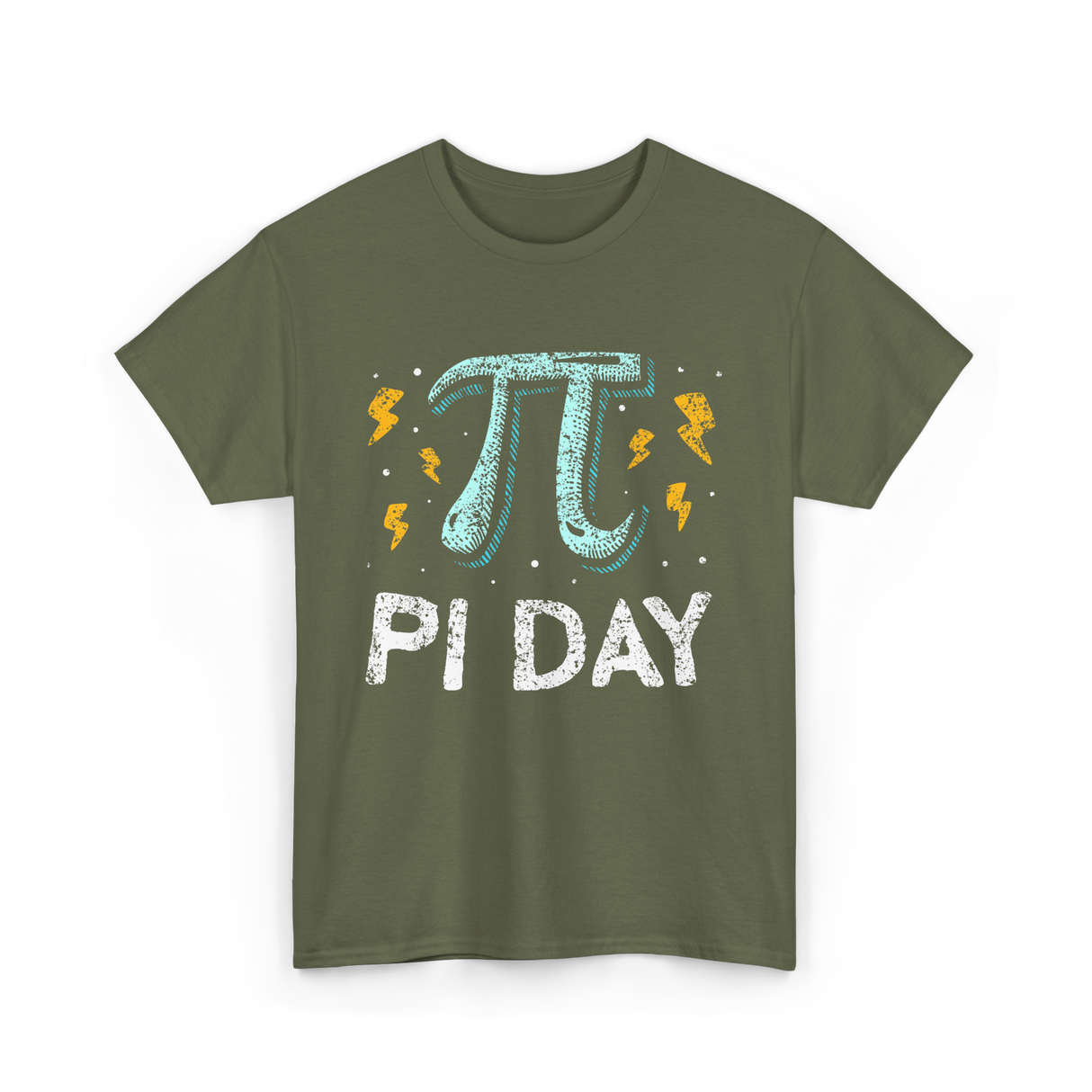 Pi Day Mathematics Math Teacher T-Shirt - Military Green