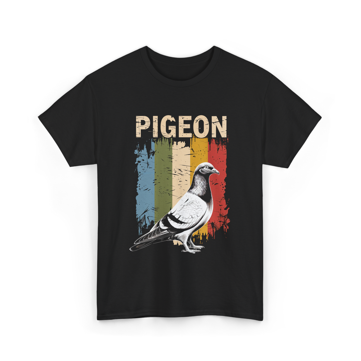 Pigeon Bird Lovers Pigeon Art T-Shirt - Black