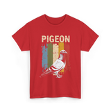 Pigeon Bird Lovers Pigeon Art T-Shirt - Red