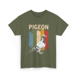 Pigeon Bird Lovers Pigeon Art T-Shirt - Military Green