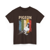 Pigeon Bird Lovers Pigeon Art T-Shirt - Dark Chocolate