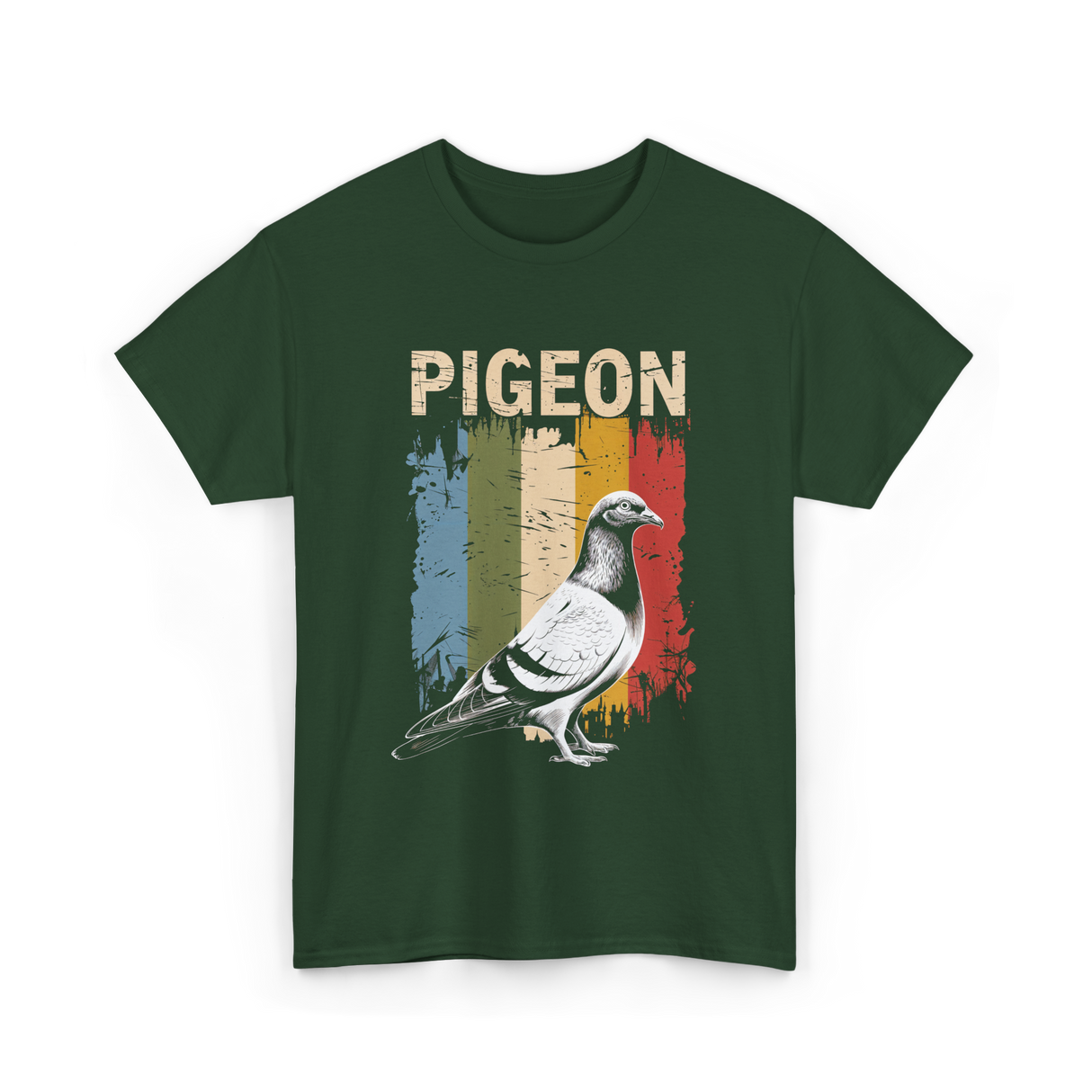 Pigeon Bird Lovers Pigeon Art T-Shirt - Forest Green