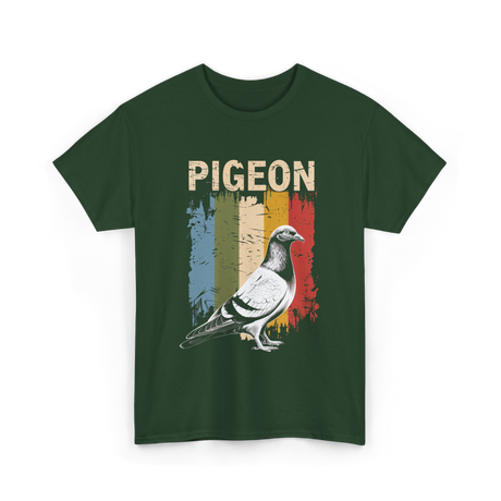 Pigeon Bird Lovers Pigeon Art T-Shirt - Forest Green