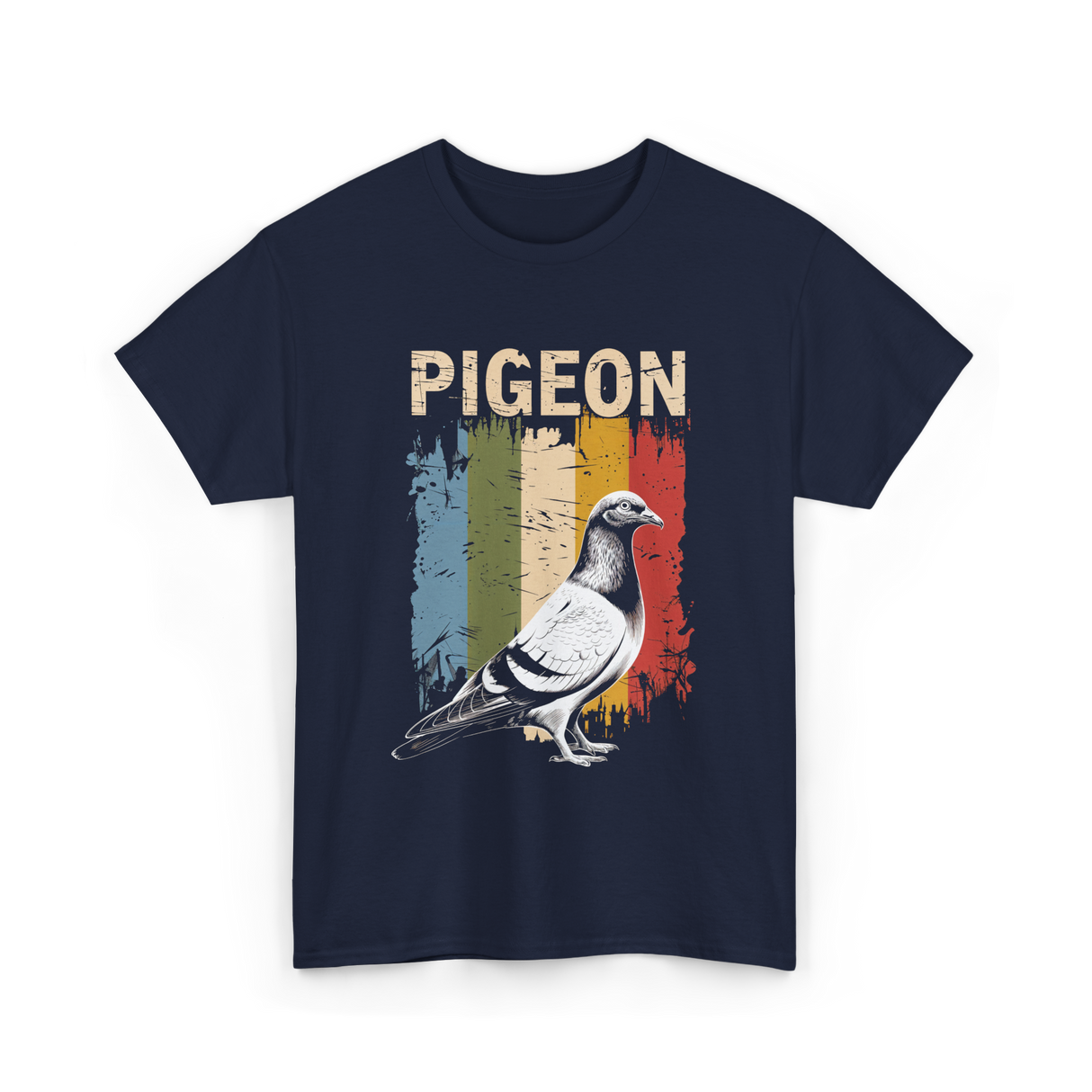 Pigeon Bird Lovers Pigeon Art T-Shirt - Navy