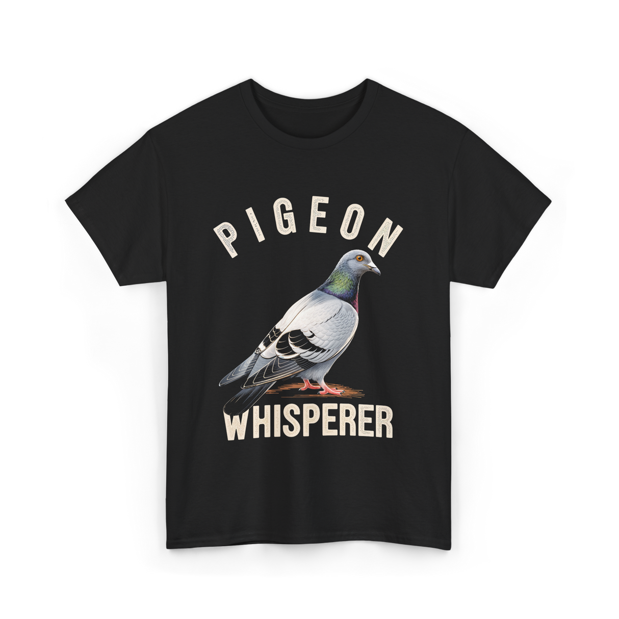 Pigeon Whisperer Bird Lover Pigeon T-Shirt - Black