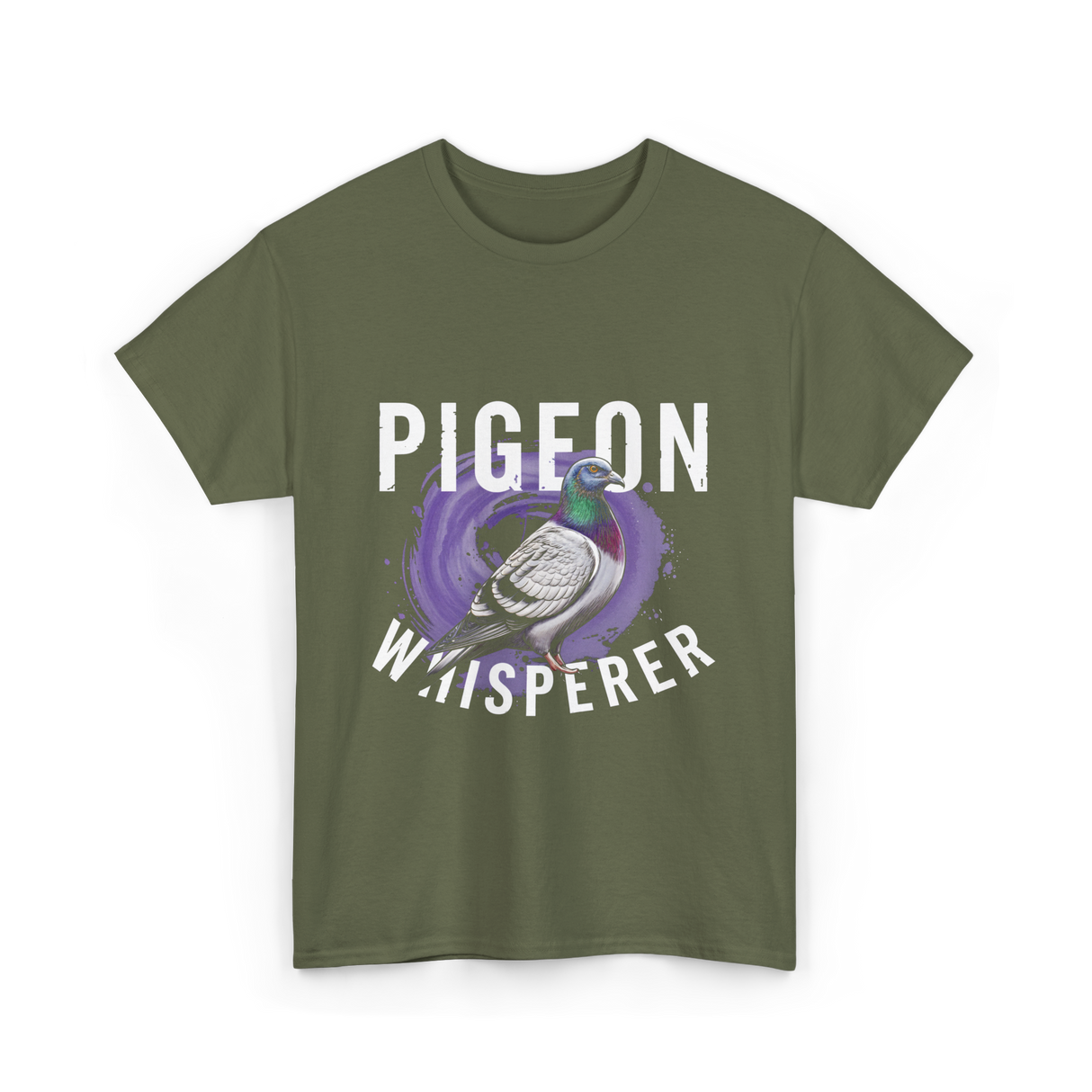 Pigeon Whisperer Bird Lover T-Shirt - Military Green