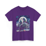 Pigeons Howling at Moon Pigeon T-Shirt - Purple